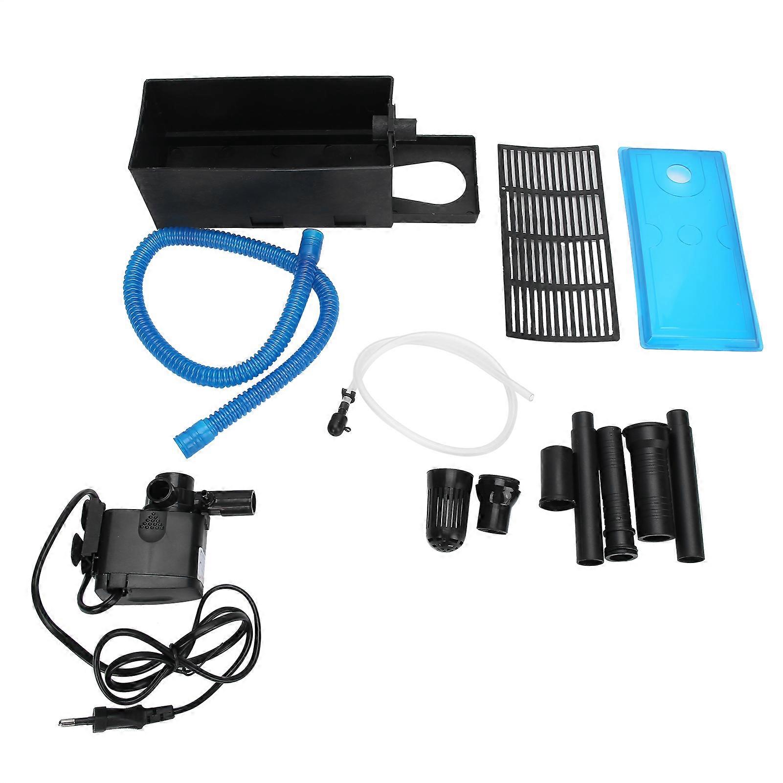 220‑240V EU Plug 3 in 1 Aquarium Fish Tank Filter Oxygen Increase Pump Water Circulation