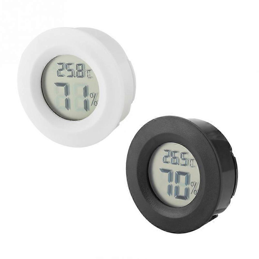 Humidity Gauge For Reptiles Digital Hygrometer Black Acrylic Reptile Pet Measurement Home 4Set