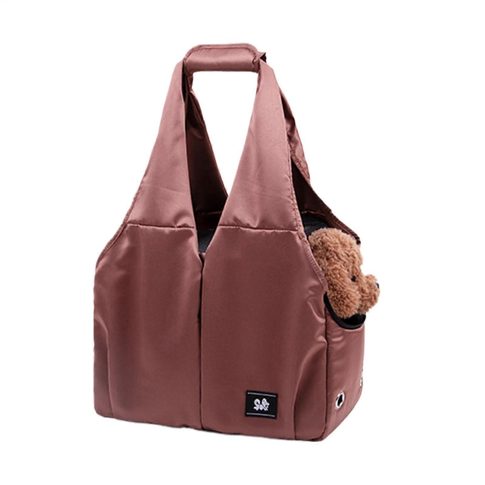 Hands Pet Carrier Satchel Soft Shoulder Pet, Cozy Pet Sling Bag for Daily Trips, Breathable Cat and Dog Bag with Soft Padding for Travel Red