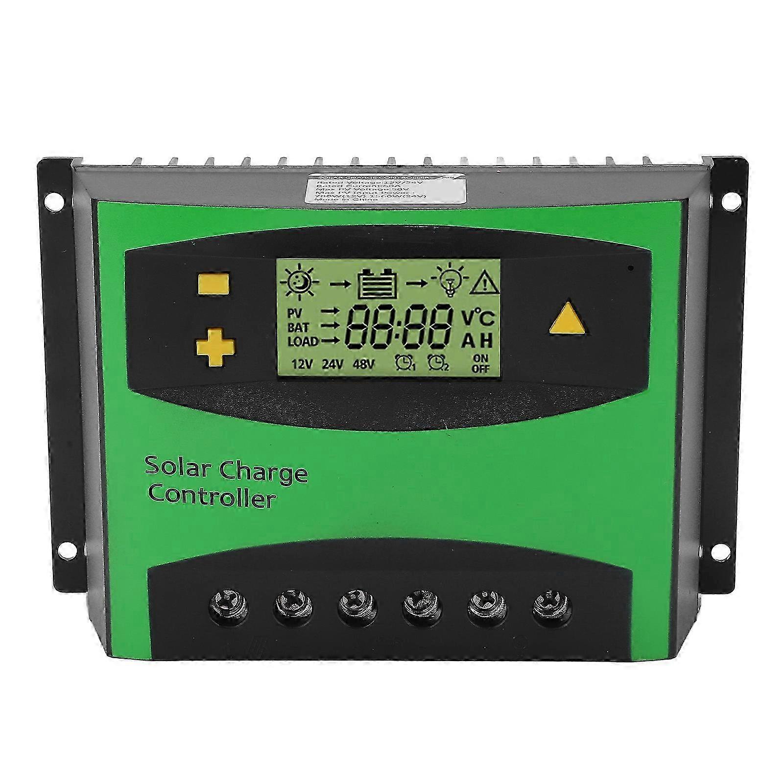 Solar Charge Controller LCD Display PWM Regulator 60A 12V 24V for Home and RV Use