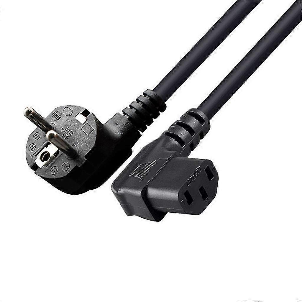 1.5m EU4.8mm to C13 Right Angled Power Cable Convenient Power Extension Cable--