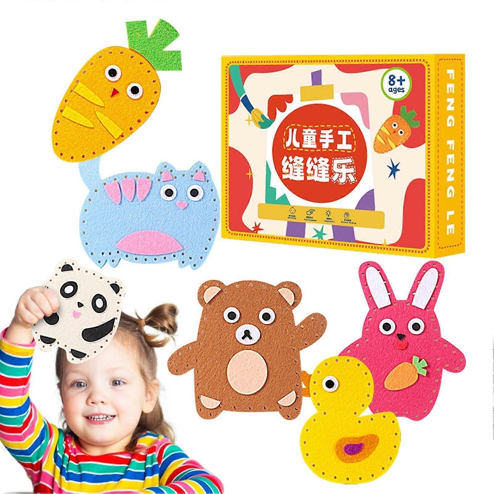 Kinder Nähset Puppen Nähset für Kinder Ab 8 Jahren – 6 Einfache Projekte Mit Filzmaterialien Und Anleitung Für Anfänger