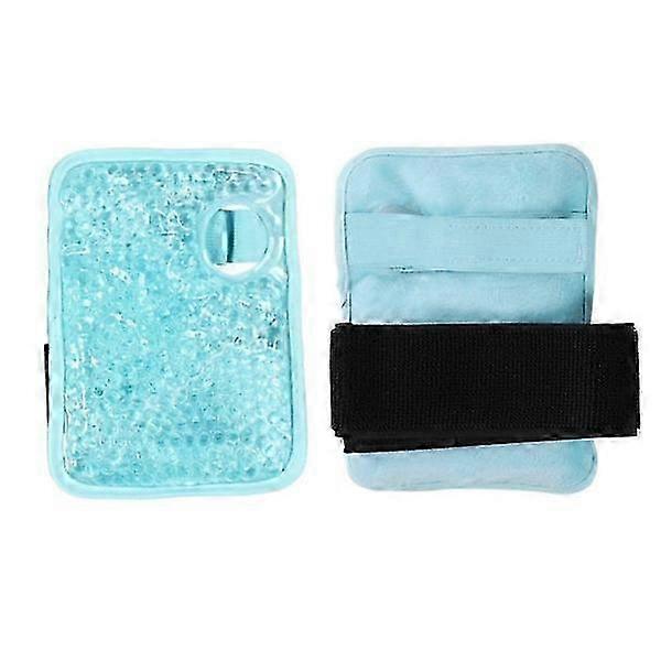 Reusable Gel Ice Pack Wrap and Strap for Ankle, Wrist, and Foot Pain Relief Blue