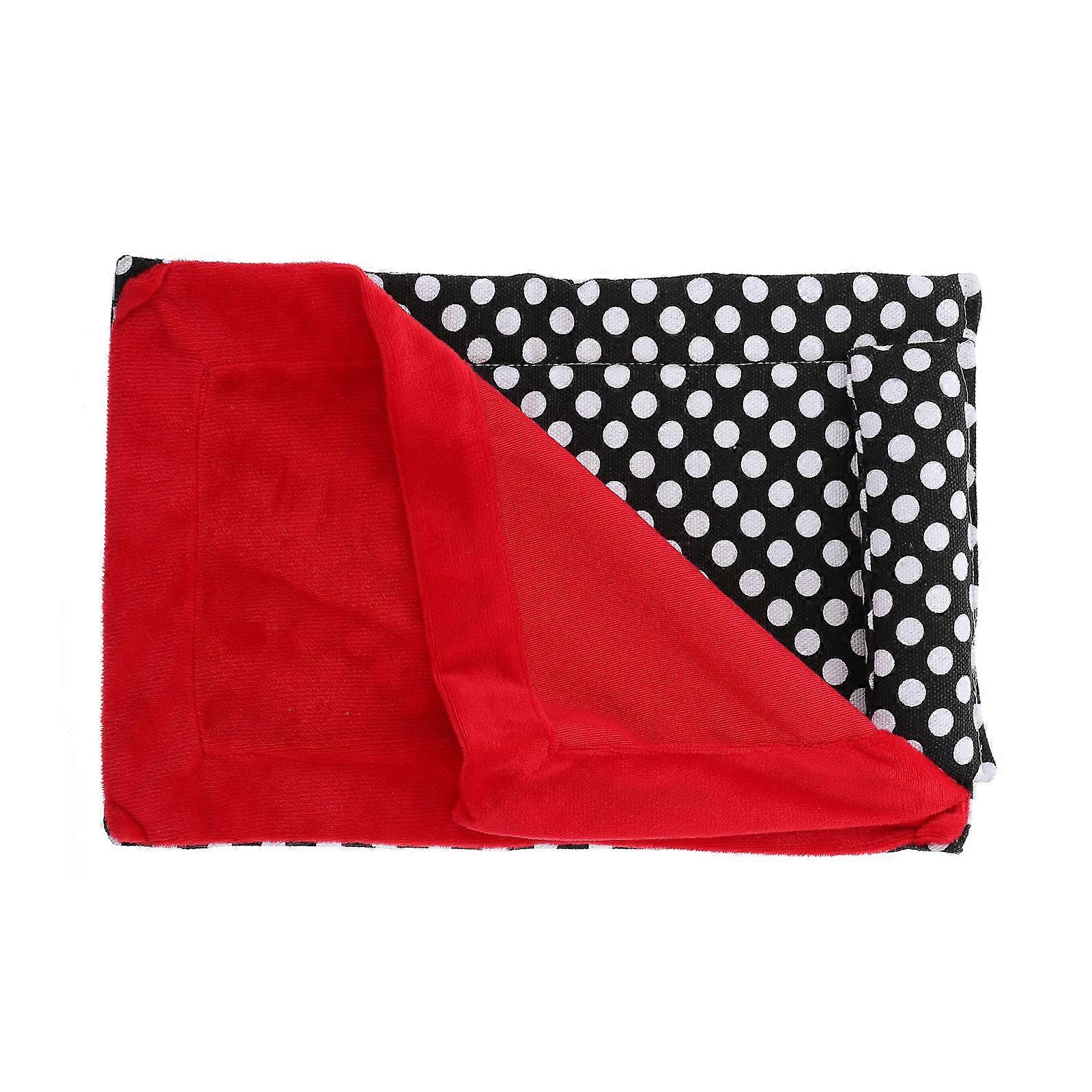 Reptile Sleeping Cushion Encourages Exercise Flannelette Round Dots Pattern Pet Bed for Small Animals 1Pcs