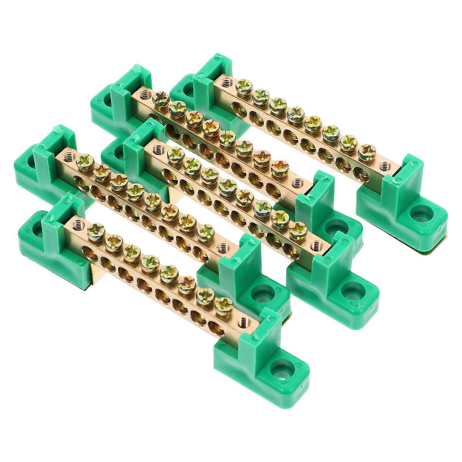 Electrical Distribution Blocks High Conductivity Electricians Copper Terminal Connectors 5Pack