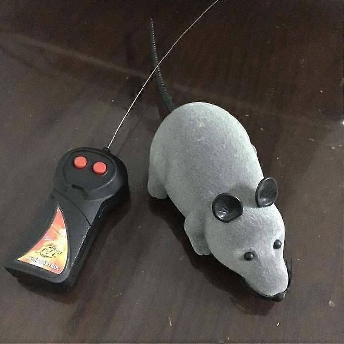 Gray + Black Ear Remote Control Cat Mouse Toy Portable Wireless Electronic Control Funny Gift for Cat Mouse