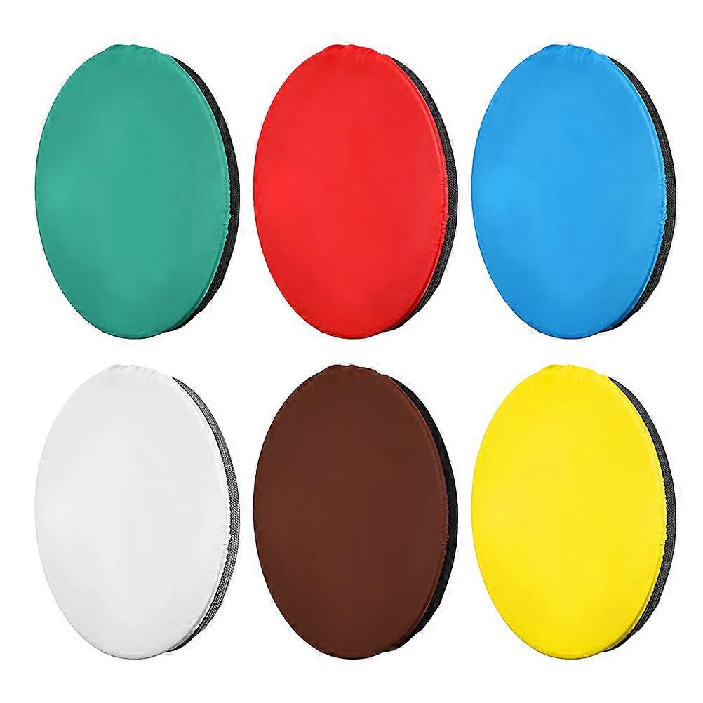 6pcs Photography Reflector Set with Colored Diffusers for Camera Studio Lighting – Soft Light Diffusion Covers for Even Illumination, Portable and