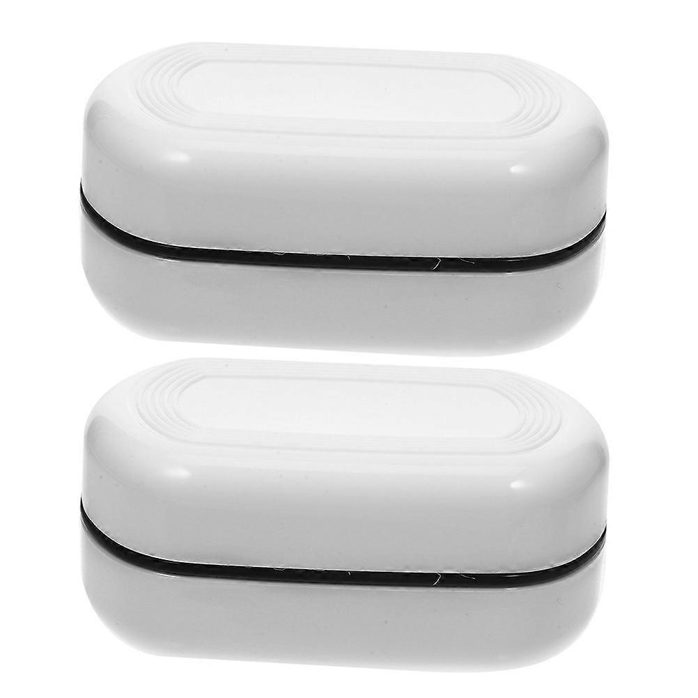Portable Soap Holder Travel Soap Container Lidded Box Double Layer Drainage Leak-Proof Storage 2Pcs