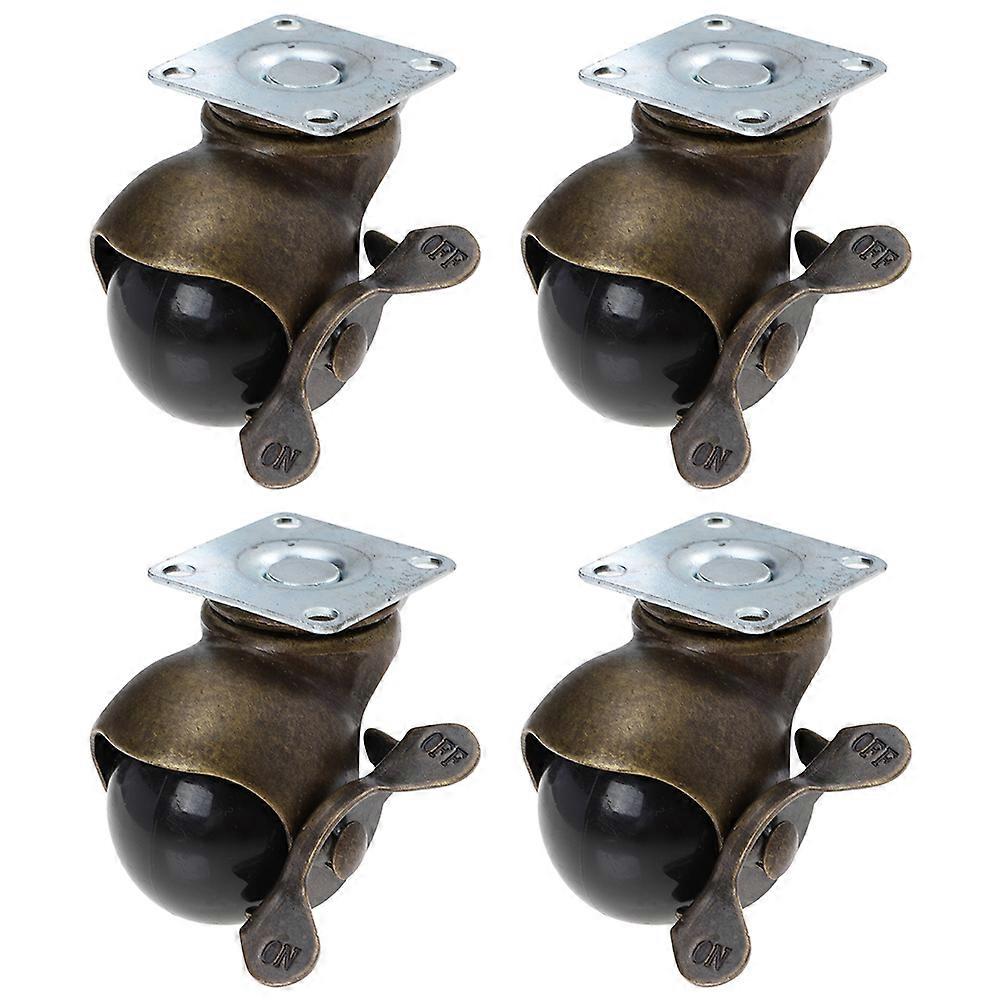 Small Wheels For Furniture Caster Replacement Wheels Round Retro Design 4Pcs Quiet And Smooth Movement