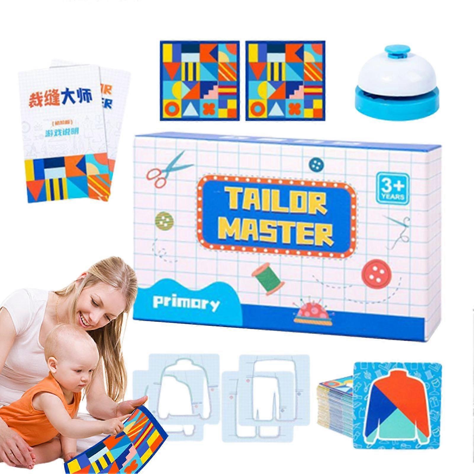 Colour-Matching Toy - Shape Colour Recognition Fabric Game for Early Learning, 40 Playing Cards, Hand-Eye Coordination, 2 Players