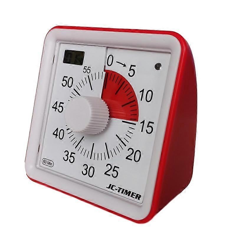 60-minute Visual Timer, Classroom Countdown Clock, Silent Timer For Kids And Adults(Red)