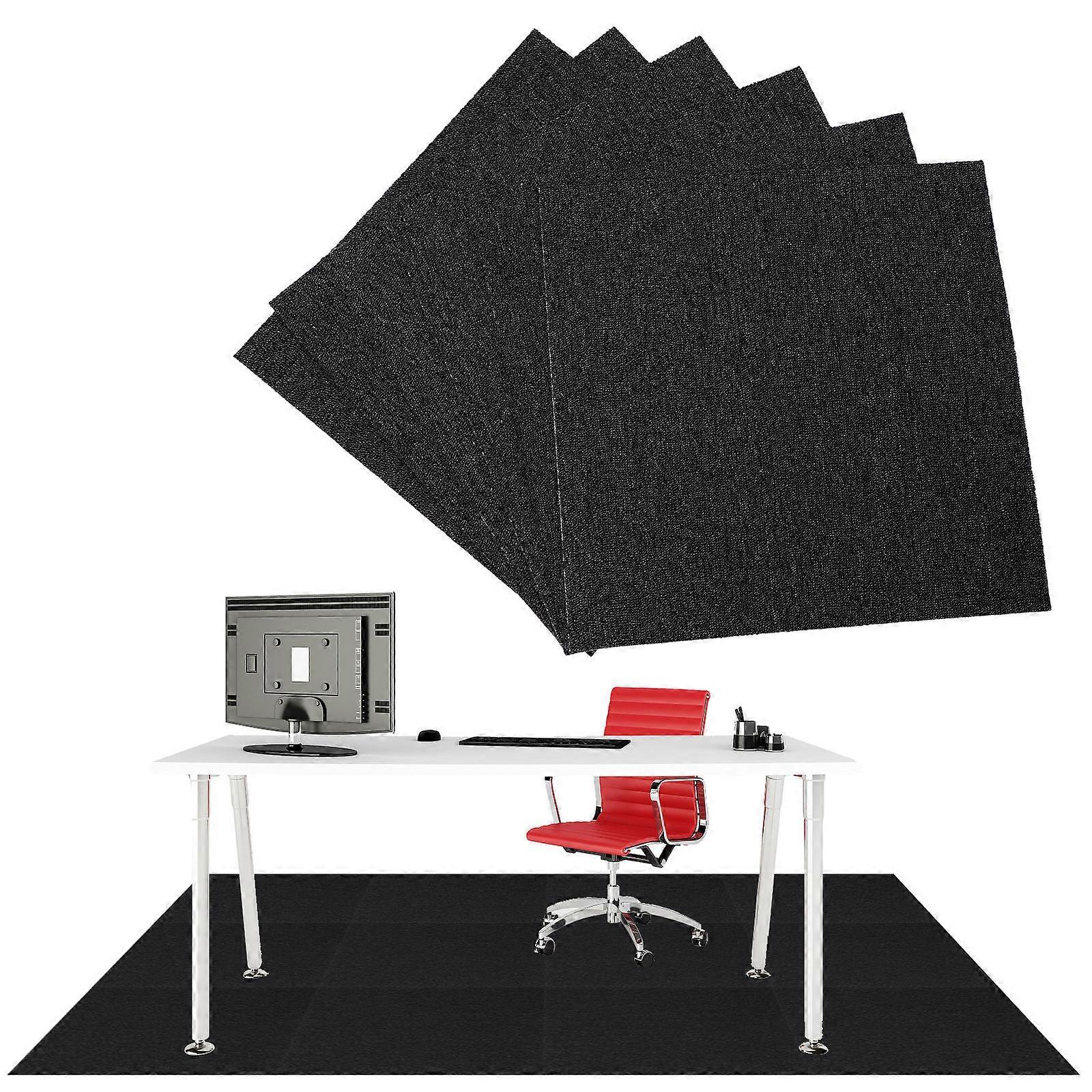Tile Mats Floor Mat Dark Gray Wear-Resistant 19.65X19.65X0.12in Commercial Use 20Pcs