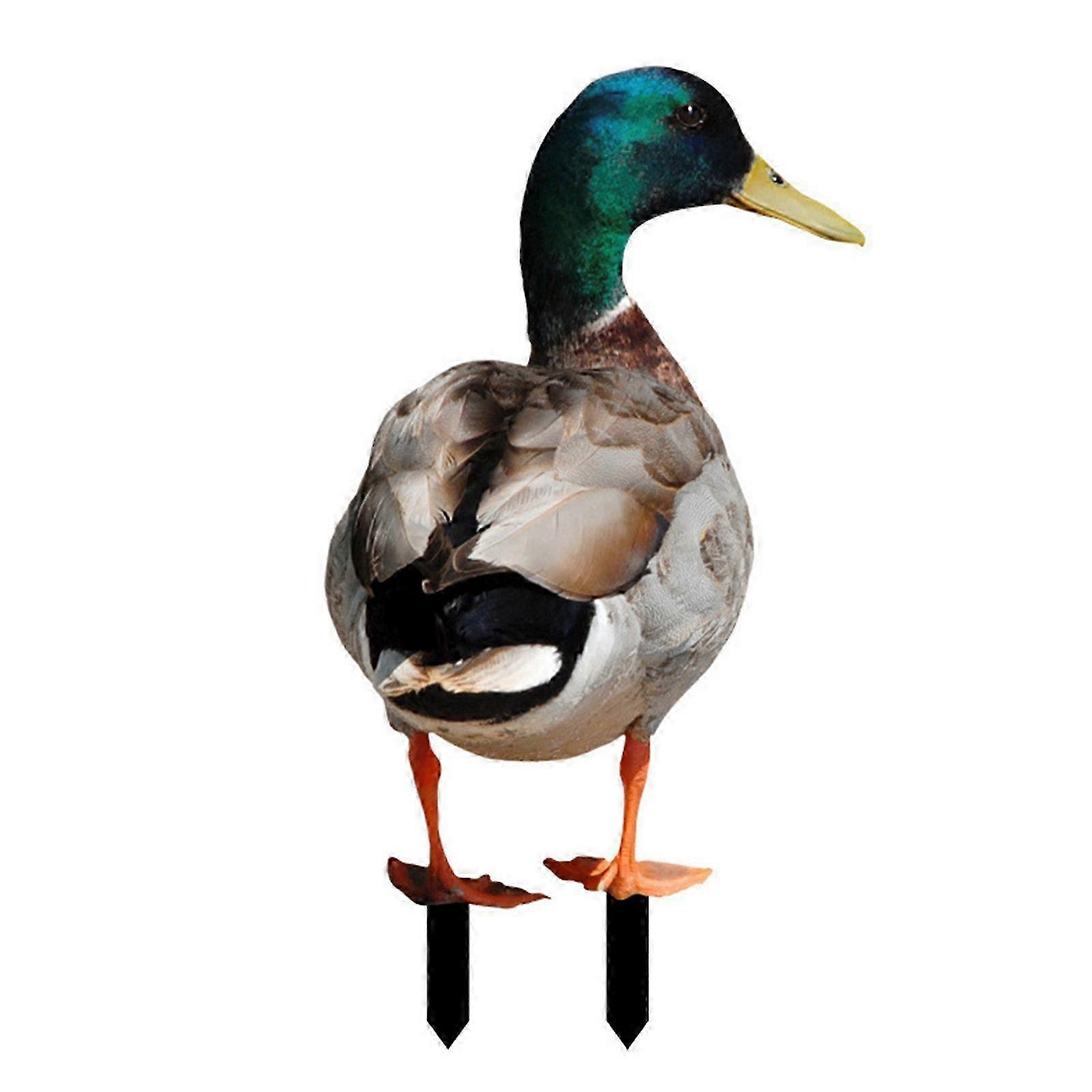 Duck Decor Realistic Double-Sided Acrylic Garden Statue for Yard - D