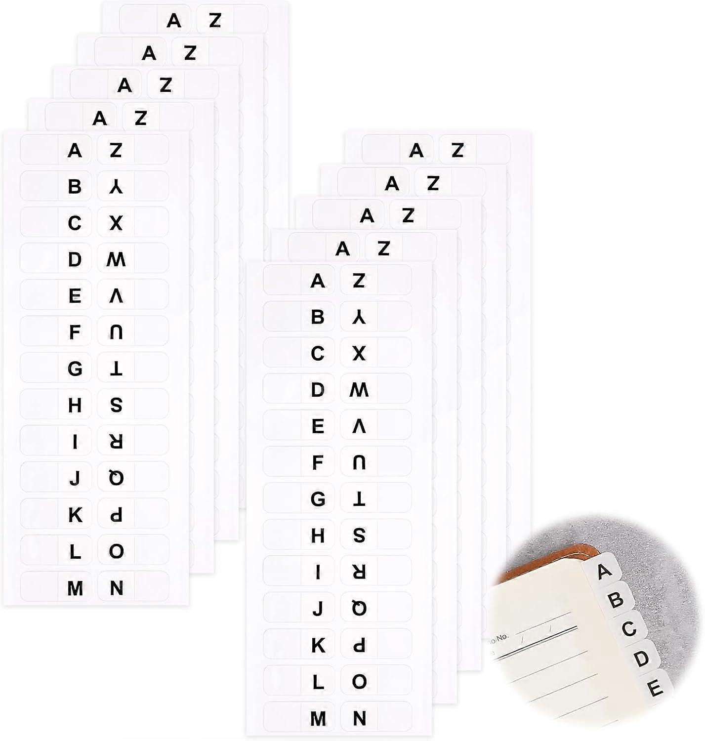 A-Z 26 Alphabet Labels Adhesive Alphabet Labels, 260 pcs Self Adhesive
