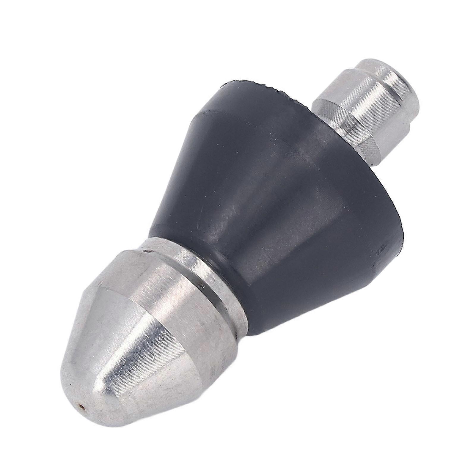 Pressure Washer Turbo Nozzle Pointed 5000PSI Mini Compact Stainless Steel Turbo Nozzle for Replacement Middle Head Rear 6 Holes 1/4in NPT