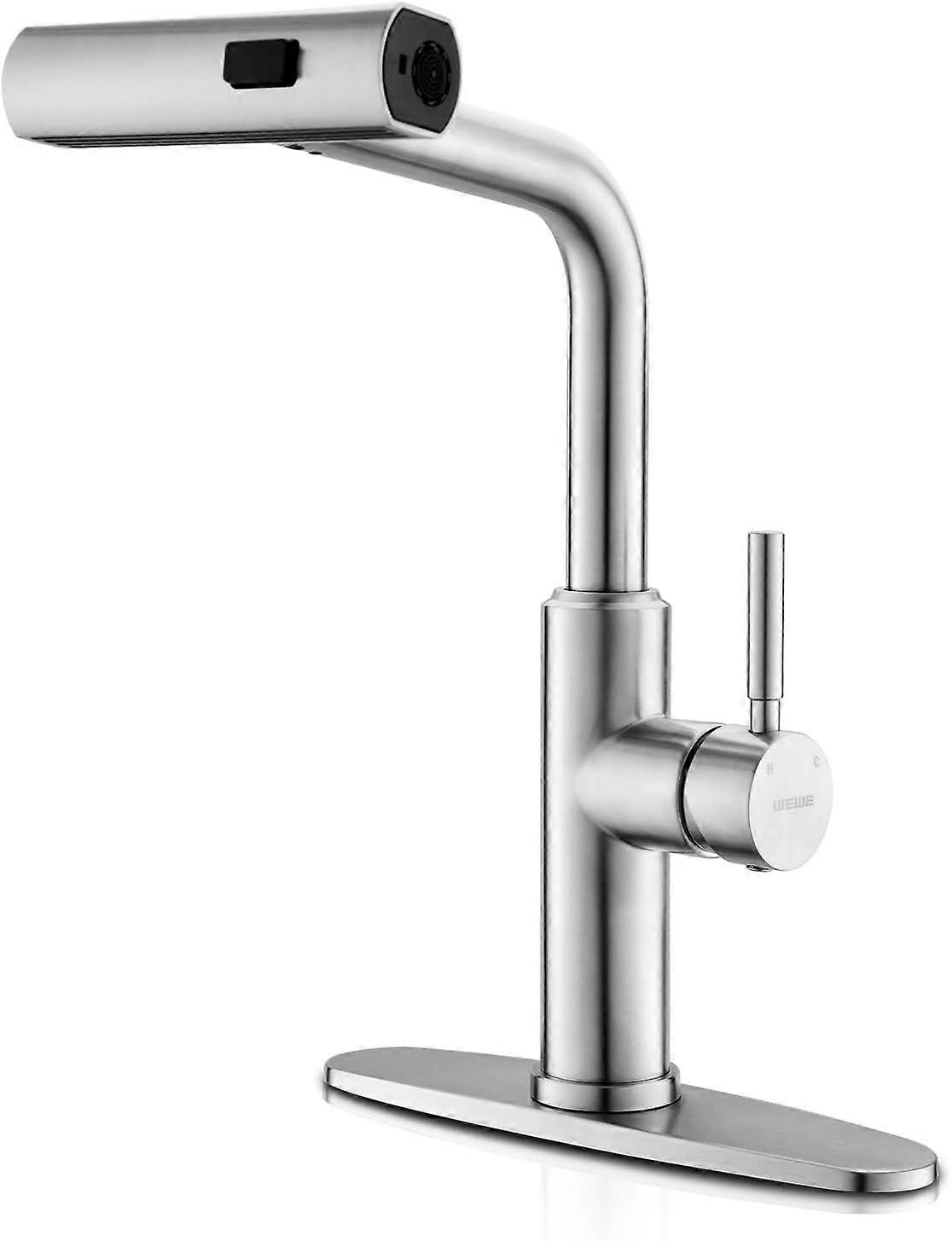 2025 Rubinetto da cucina a cascata di ultimo modello con spruzzatore a scomparsa, 3