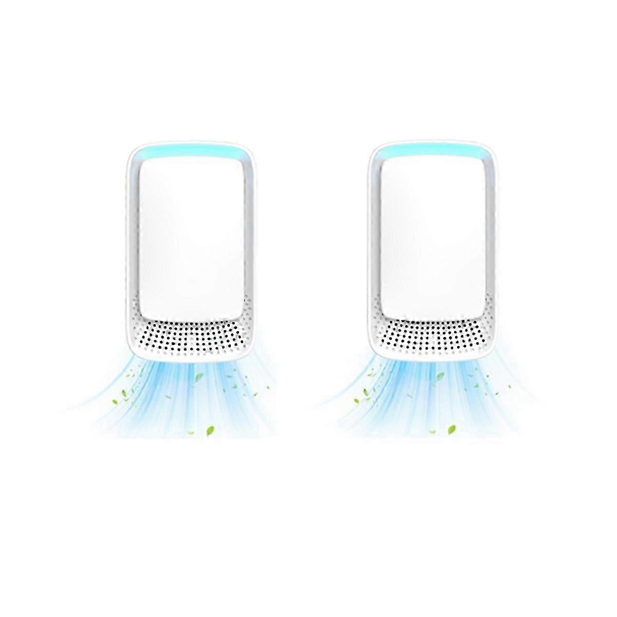 Suitable for 2 Pcs Quiet Plug-in Air Purifier with Negative Ionizer for Home Office Bedroom Kitchen-jc