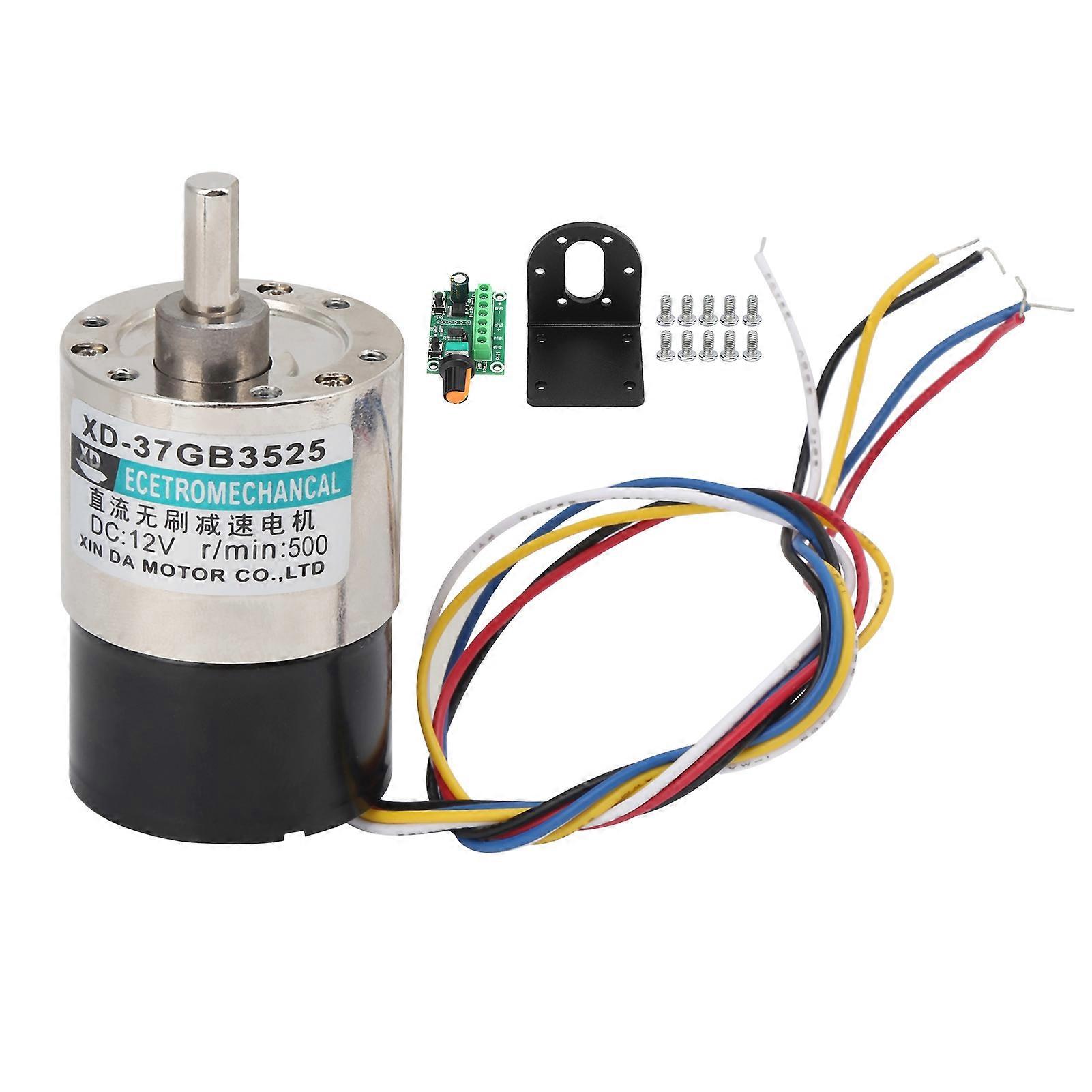Brushless Motor Low Speed with Bracket and Speed Control Board CW/CCW DC12V XD‑37GB3525500rpm/min