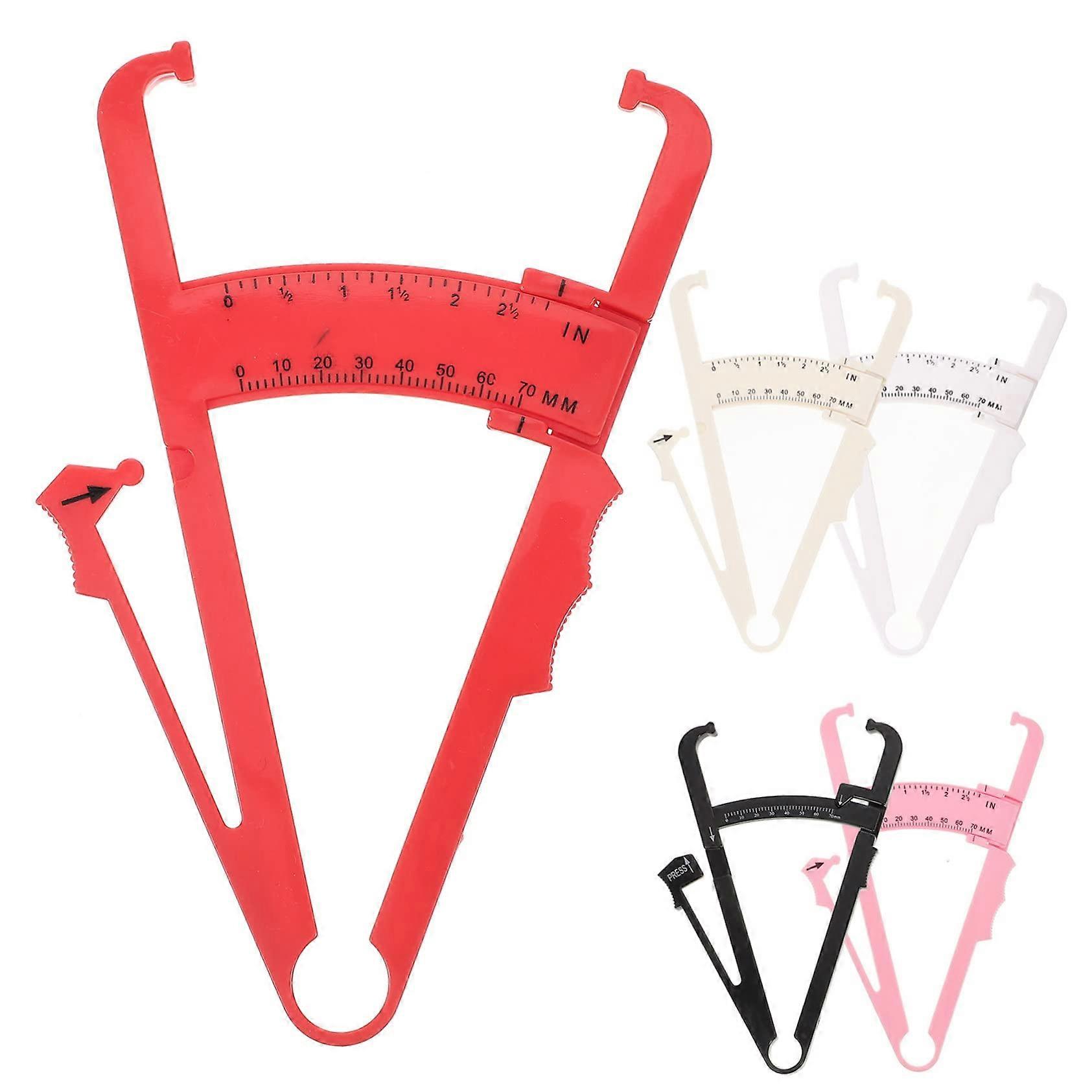 5 Fat Clip Body Fat Measurement Device Set - Body Fat Caliper and Percentage Calculator, Portable Body Measurement Tools