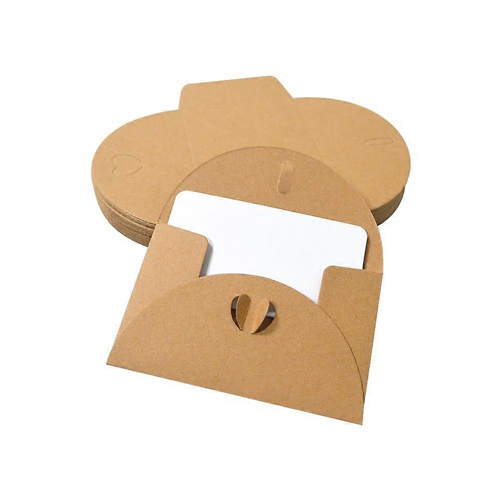 Small kraft paper envelopes with heart closure, gift card envelopes, holders
