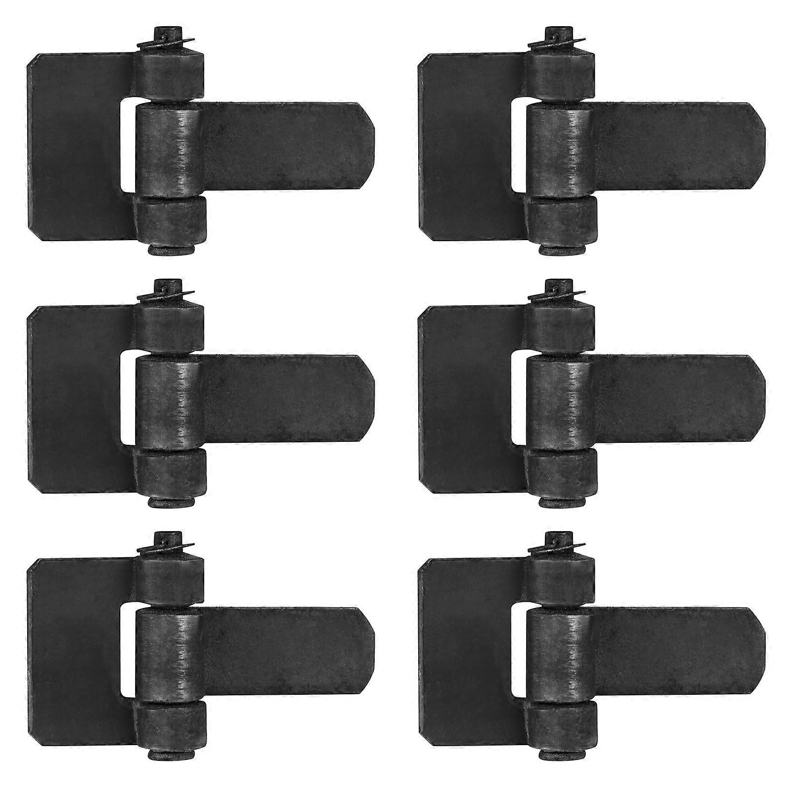 Pack of 6 WeldOn Hinges 130 x 82 mm, 4.5 mm, 305 Degree Rotation for Garden Gates