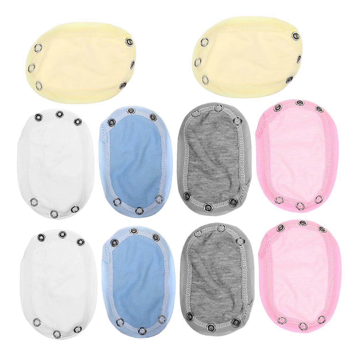 Pack of 10 Bathrobe Extension Foil Newborn for Items Babies Small Unisex Overall Body Long Sleeves First Gusset Extender Snaps, Body Extender Cotton
