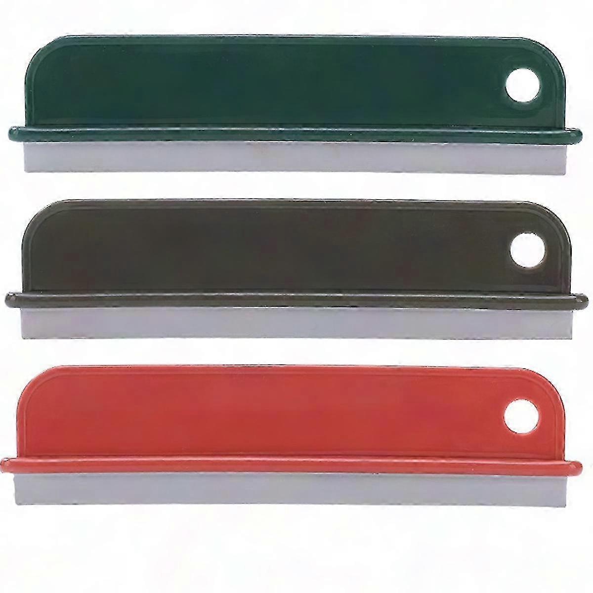 Kitchen and Bathroom Cleaning Tool - Durable Countertop Squeegee with Sponge Brush