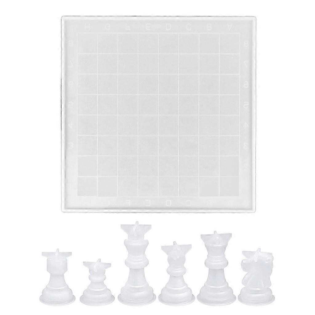 Pièce d’échecs Moule en silicone 3D Échecs Résine Moule Bougie en chocolat Outils de cuisson