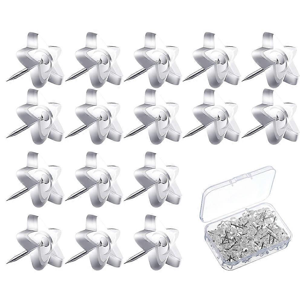 Reliable Plastic Thumb Tacks for Home Decor and School Use Transparent Star Shaped Push Pins 200pcs