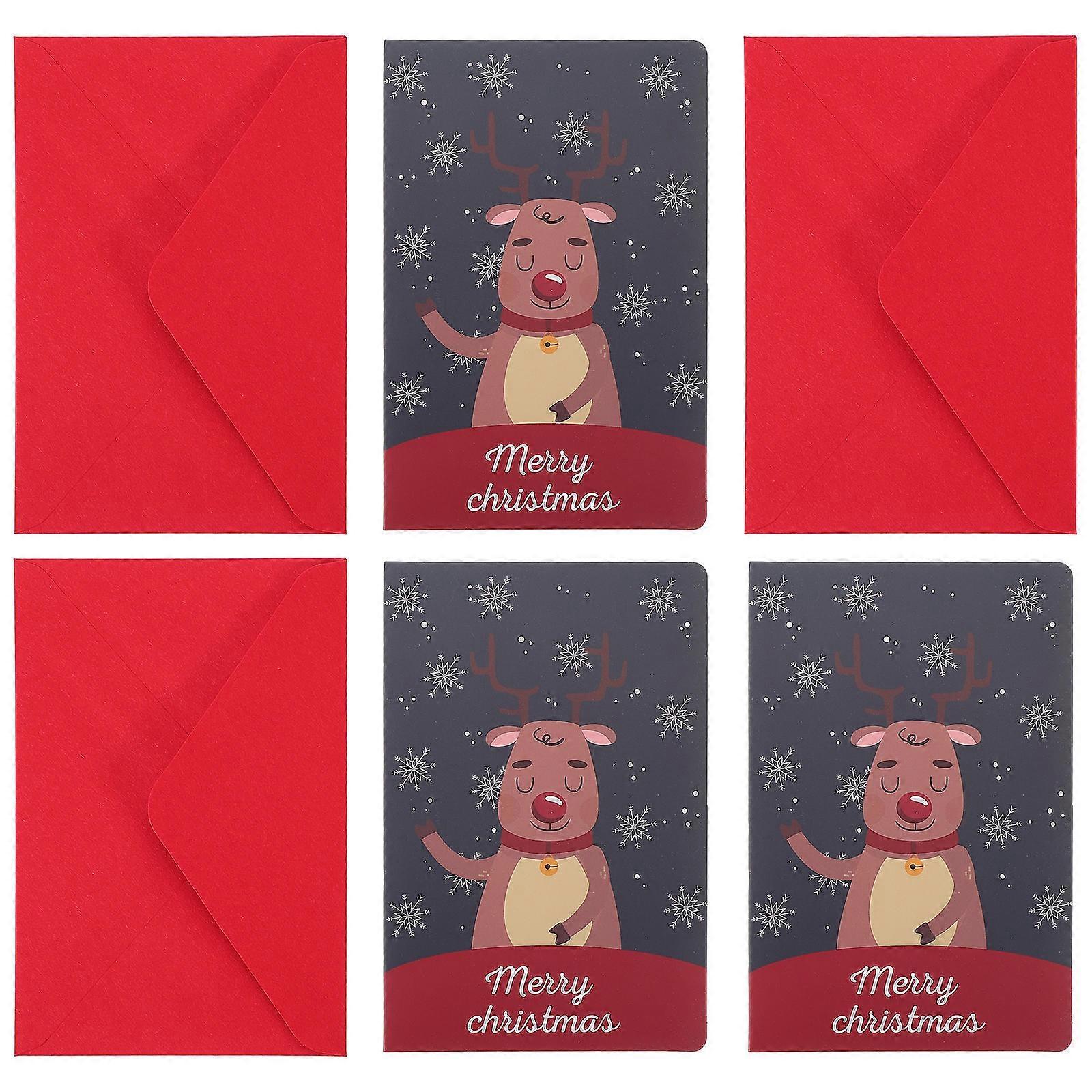 Three-Dimensional Card Creative Christmas Cards Greeting Honeycomb Shape Assorted Color 16x10.5cm Wish Expression 3 Sets