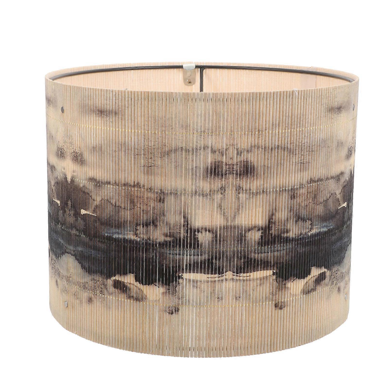 Bamboo Lamp Shade with European Patterns for Home Decor Table Lamps 12.5 inches