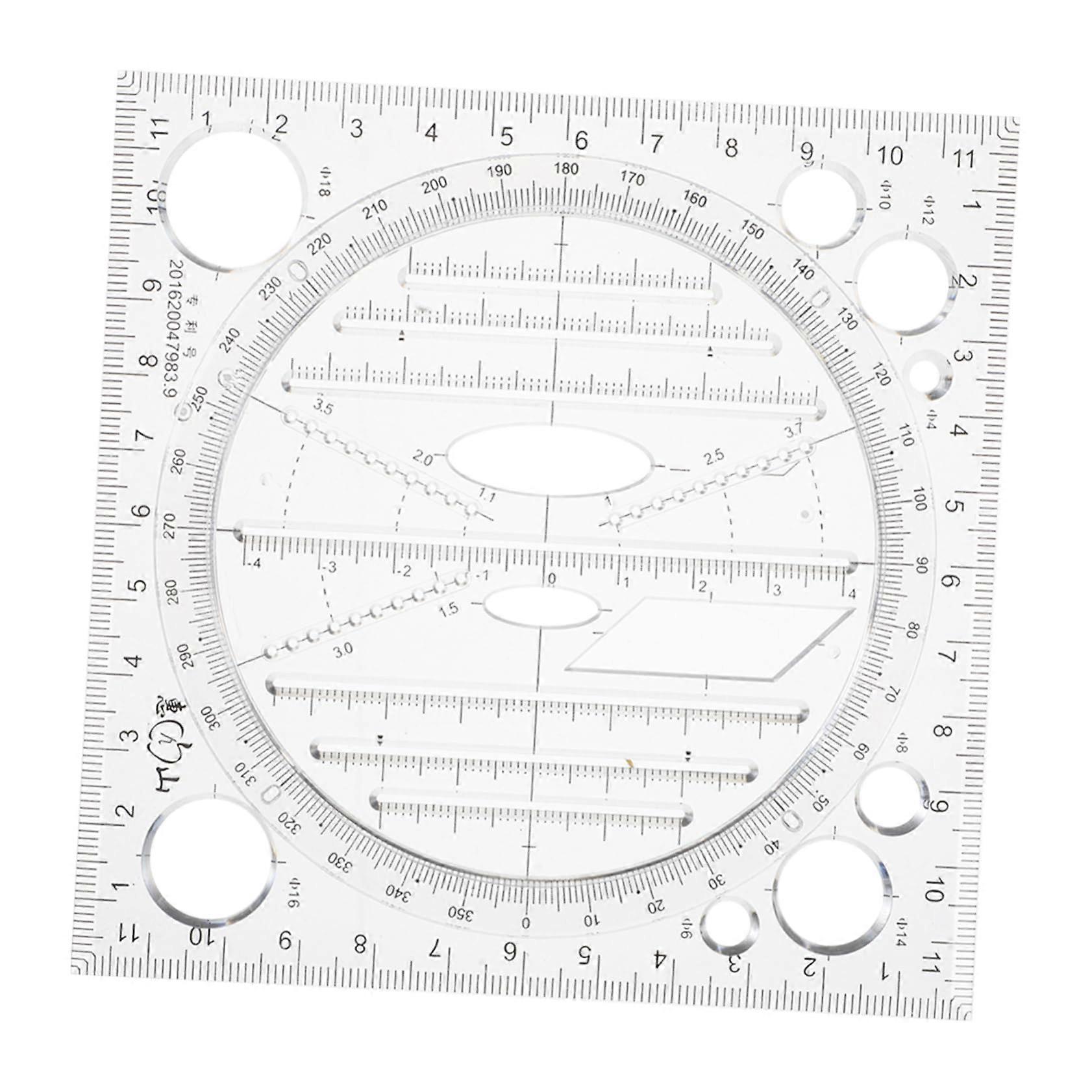 Precision Drawing Template Circle Multifunctional Drafting Tool for Architects and Teachers Durable Ergonomic for Office and School Use