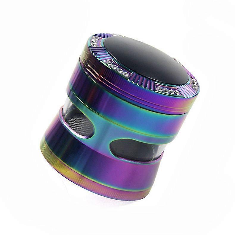 Cross-Border Bestseller: 63Mm Zinc Alloy 4-Layer Colorful Dome Convex Surface Cover, Waist-Cinching Window, Drill Grinding Range Hood Grinder