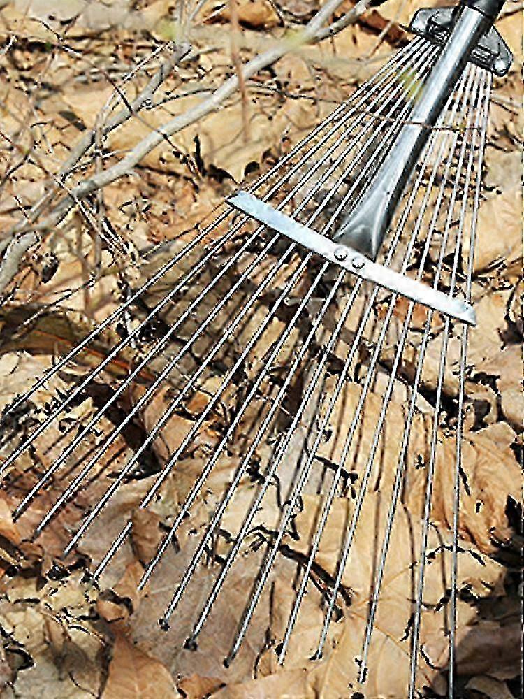 Adjustable Steel Garden Rake with Extendable Handle Stainless 2025