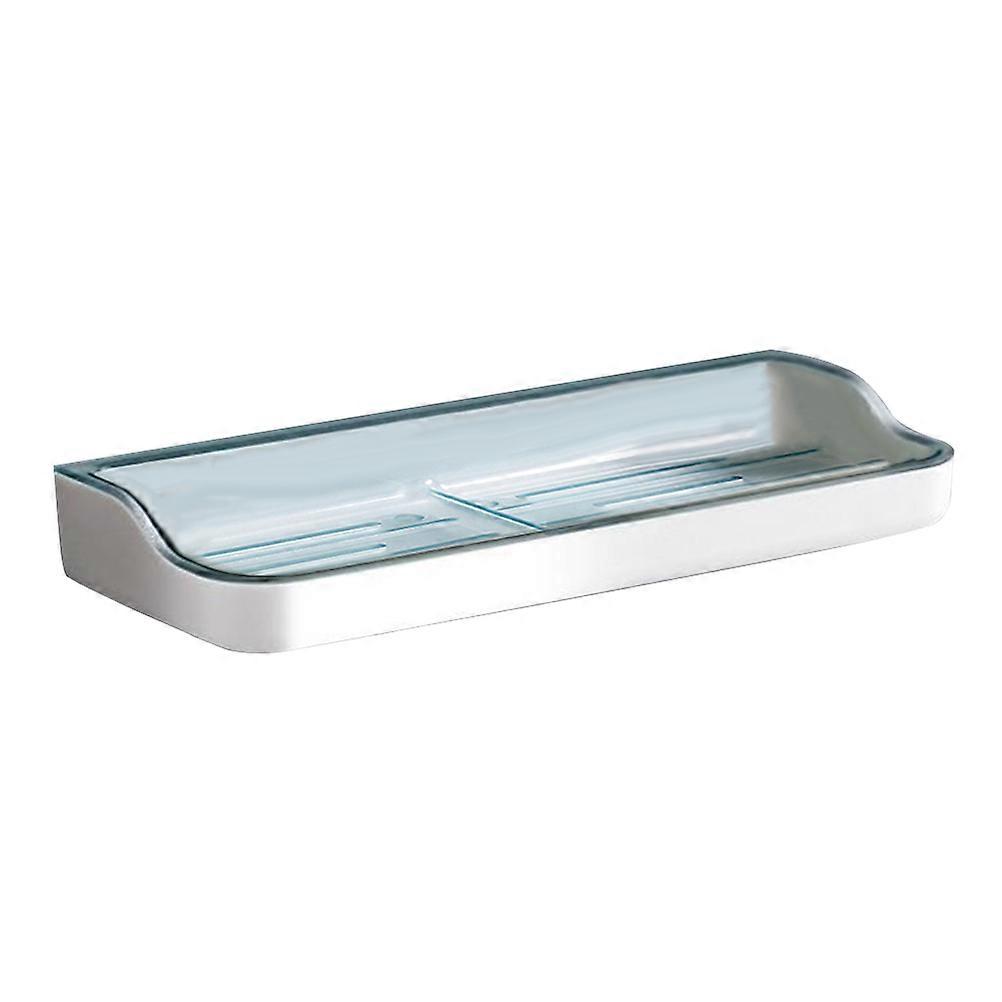 Mount Soap Dish with Double Layer Drain Tray for Bathroom Storage Use PP Material