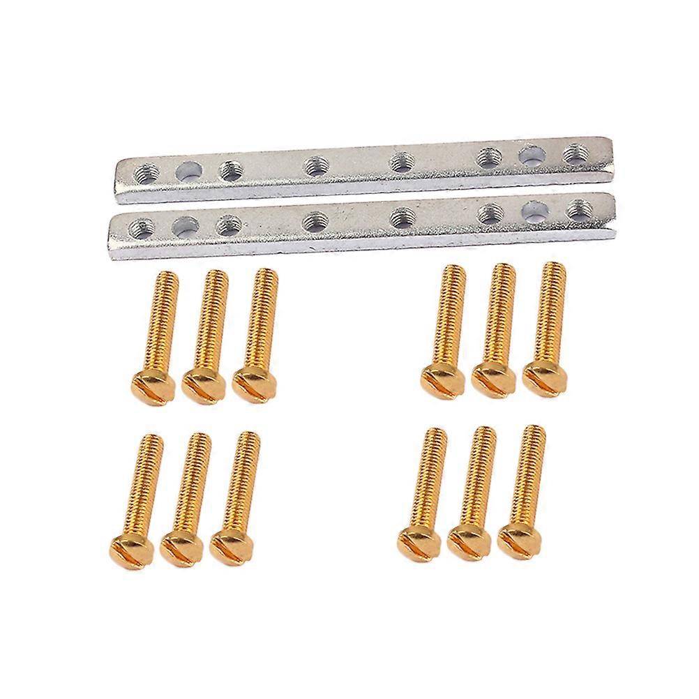 Golden Iron Guitar Humbucker Pickup Base Set with Slug Bobbins and Magnets for Style 50MM