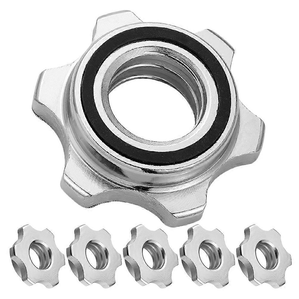 6pcs Barbell Nut Barbell Security Nut Barbell Pole Lock Collar Nut