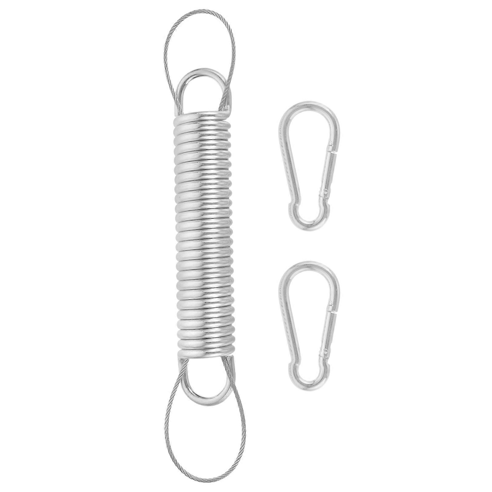 Metal Porch Swing Spring Kit with Galvanized Hooks for Outdoor Hammock Chairs – Low Noise Vibration Reducing Suspension Set (Red)
