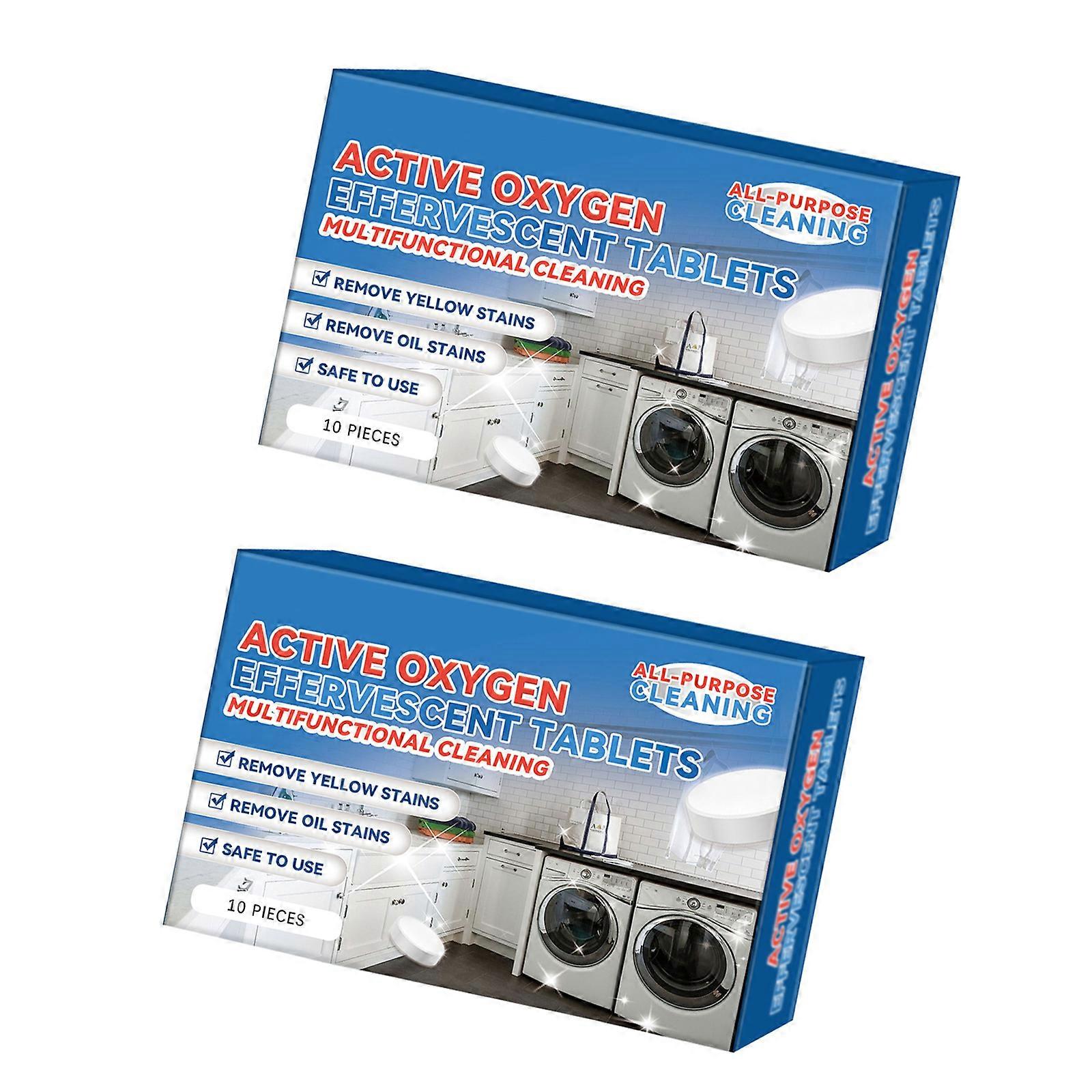 Oxygen Based Cleaning Tablets, 20pcs Oxygen Factor Stain Removal Effective in Eliminating Odors Multicolor