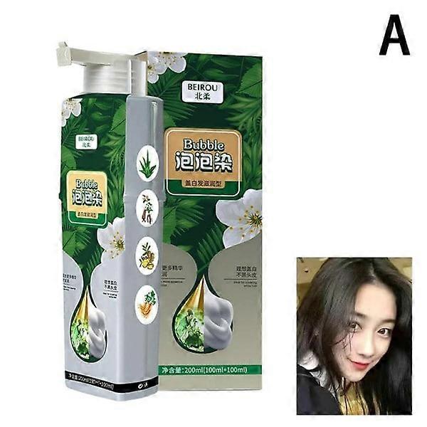 Reiner Pflanzenextrakt für graue Haarfarbe Bubble Dye Bubble Haarfarbe Pflanze Bubble Haarfarbe Shampoo