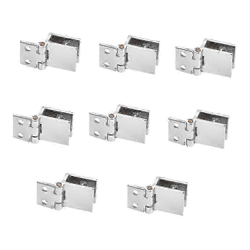 مجموعة من 8 مفصلات أبواب زجاجية ، مشبك واحد قابل للتعديل 5 مم -8 مم لمفصلات الباب الزجاجي لخزانة الخزانة