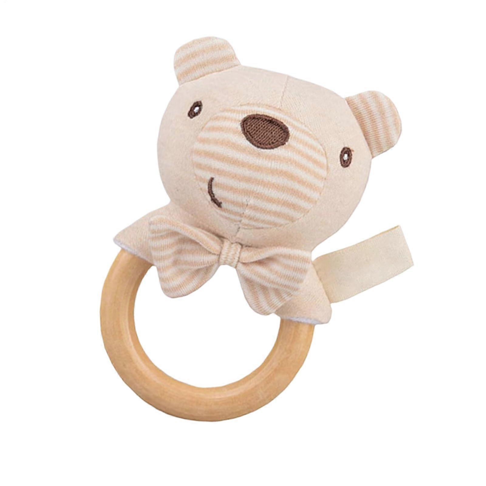 Soft Baby Rattle - Cute Animal Plush Toy with Grasp Feature as Elephant, Bear & Bunny for Infants