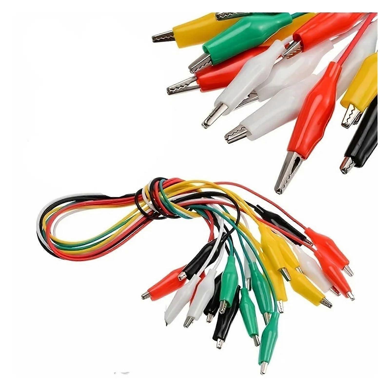 10 PIECES Crocodile Clips Electrical DIY Test Leads Alligator Doubleended Crocodile Clips Roach Clip Test Jumper Wire