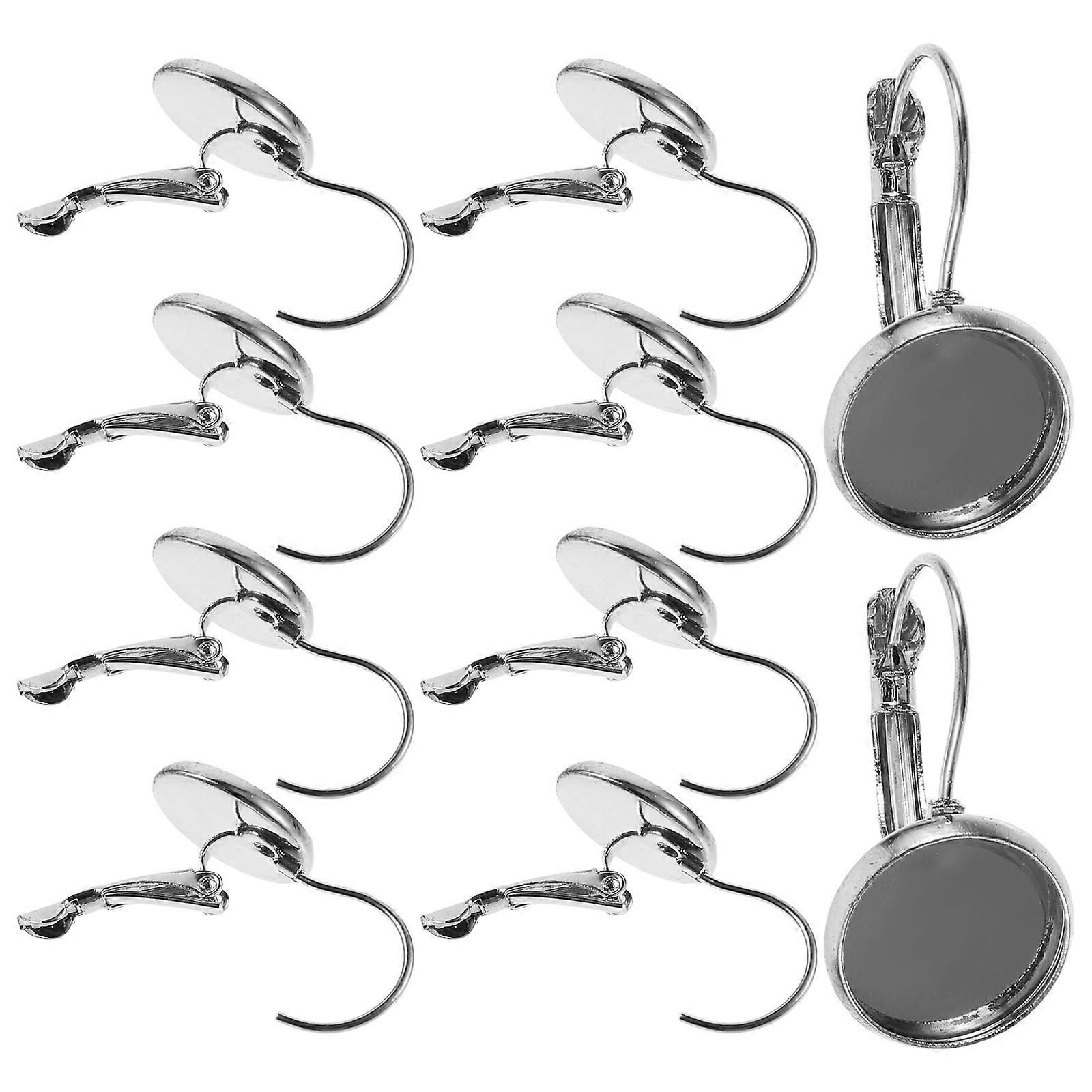 DIY Earring Making Supplies with Sturdy Iron Material and Silver Color 20 Pieces