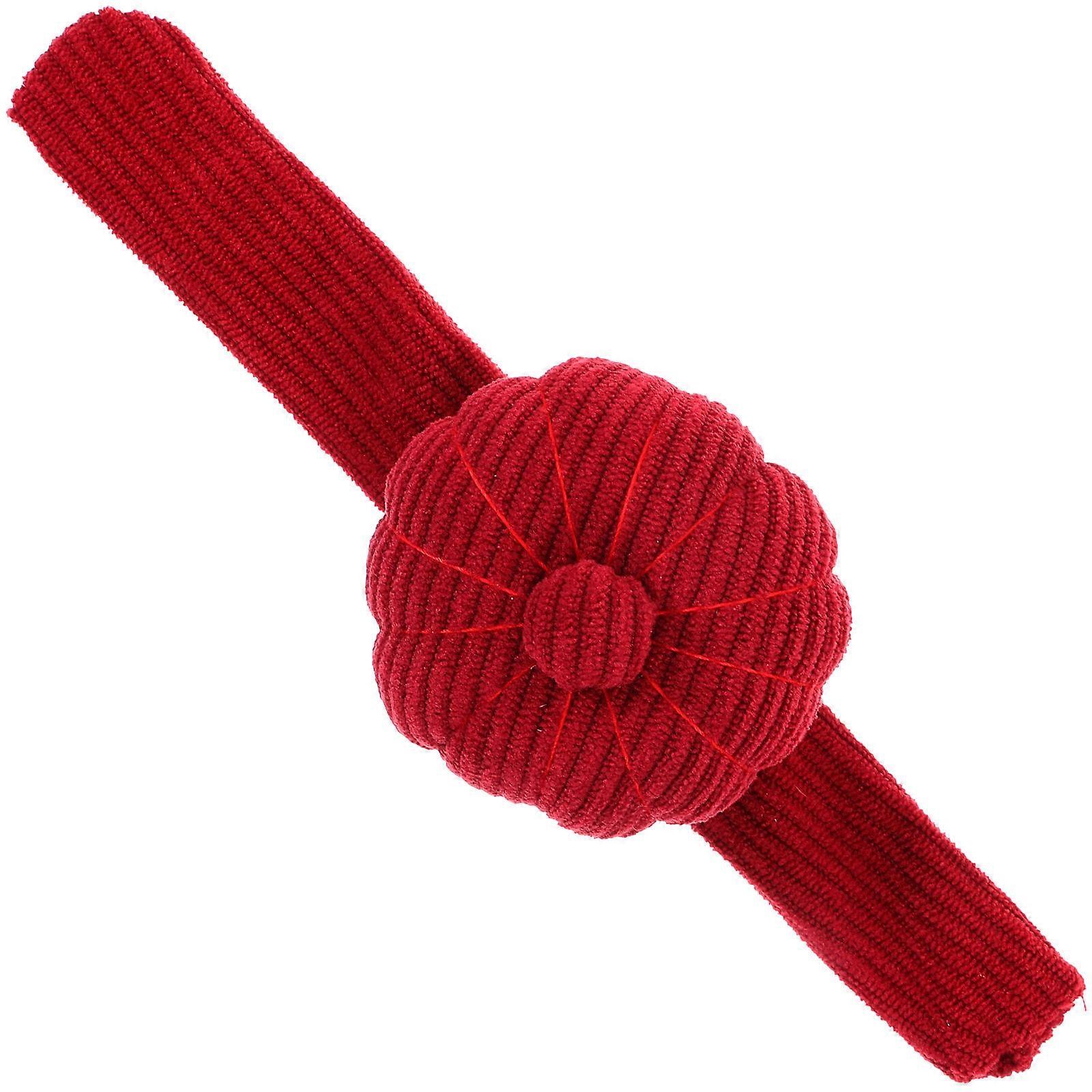 Needle Storage Wrist Pad Portable Use Sewing Tools For Women 22.00X7.00X5.80CM Red Pumpkin Shape 1Pcs