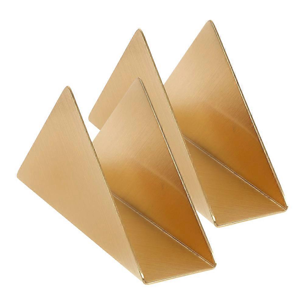 2pcs Stainless Steel Triangle Shaped Napkin Holder Tissue Dispenser for Tabletop