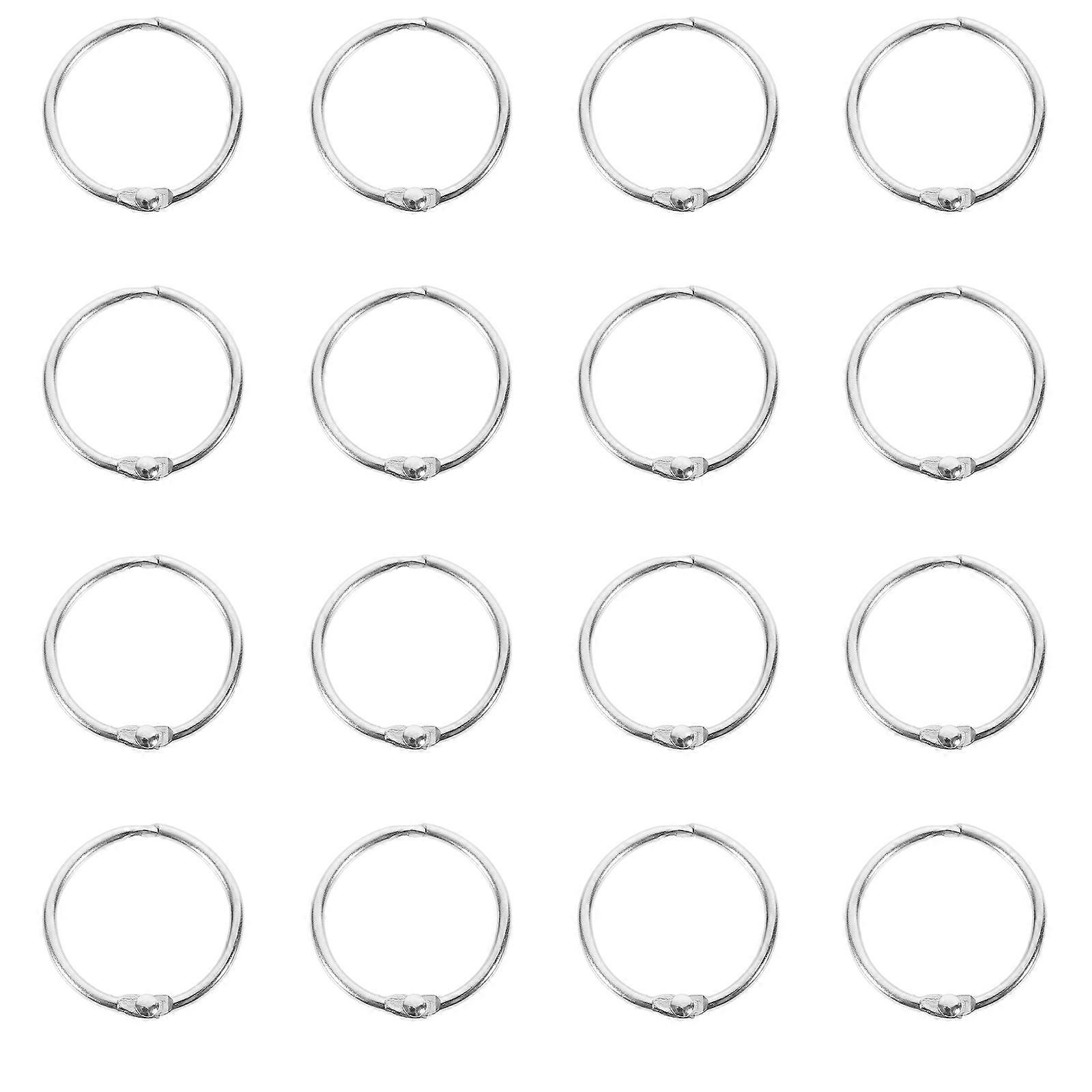 Metal Book Rings for Home 20pcs Silver Binder Rings for Loose Leaves and DIY Projects