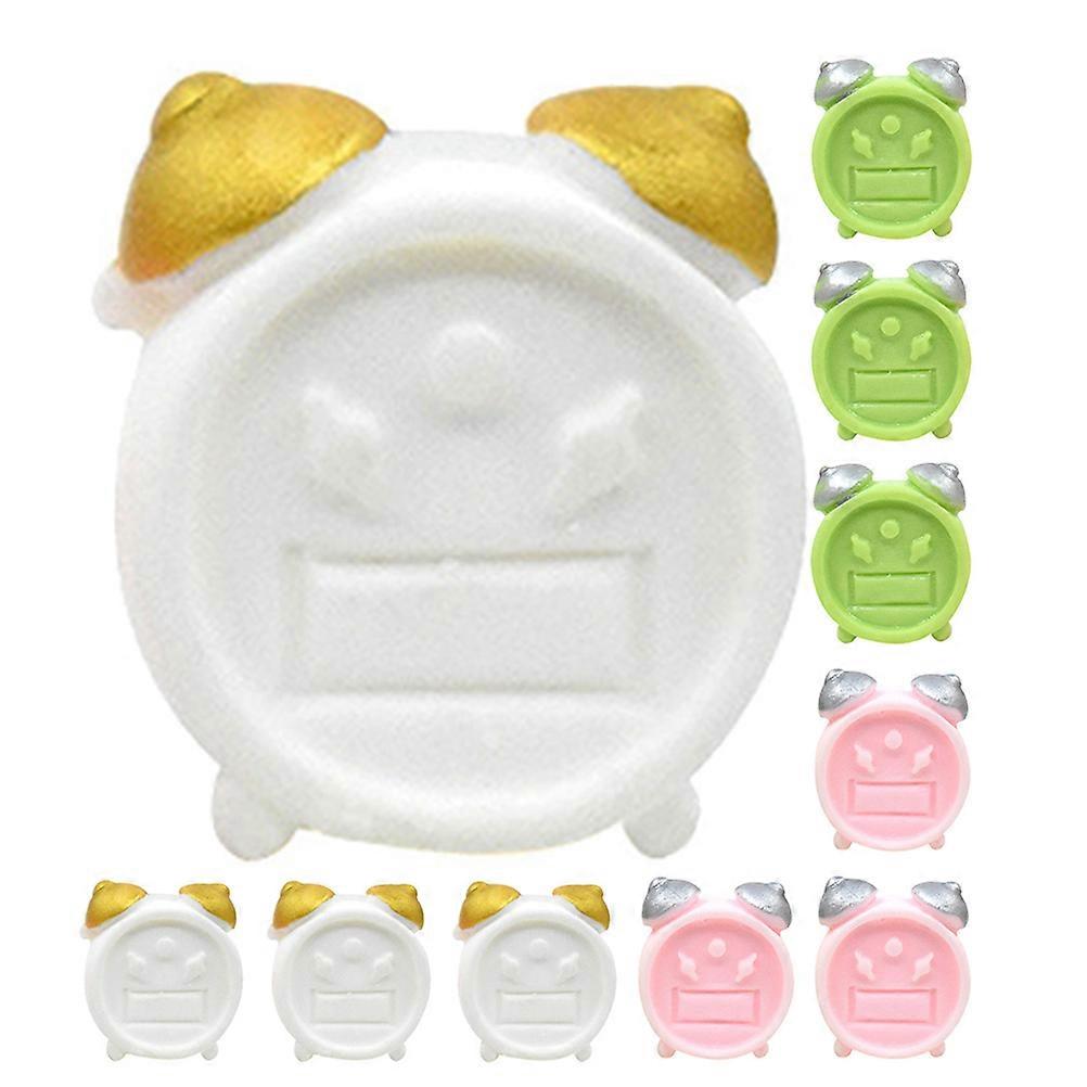 Retro Alarm Clock Miniature Design Pretend Play Toy Props White Resin Diy Assembly 30Pcs