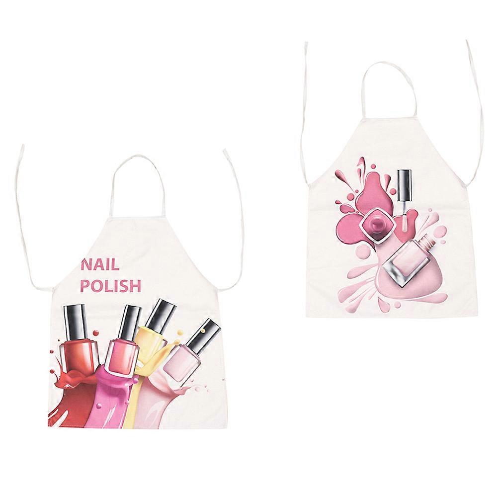 Comfortable Kitchen Apron For Housework 68x55cm Multi Color Creative Protective 2Pcs