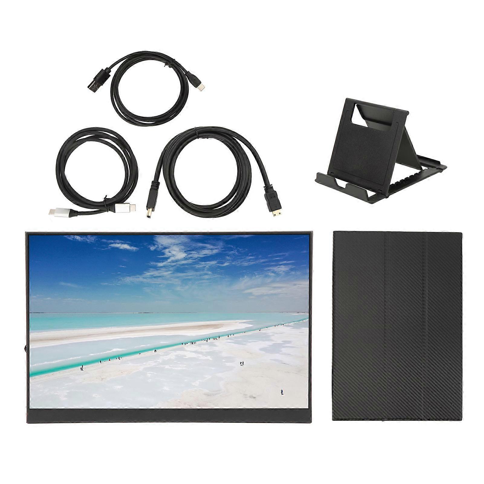16inch Portable Monitor IPS HD 2K USB Type C HD Multimedia Interface Portable Travel Monitor for Phone Computer